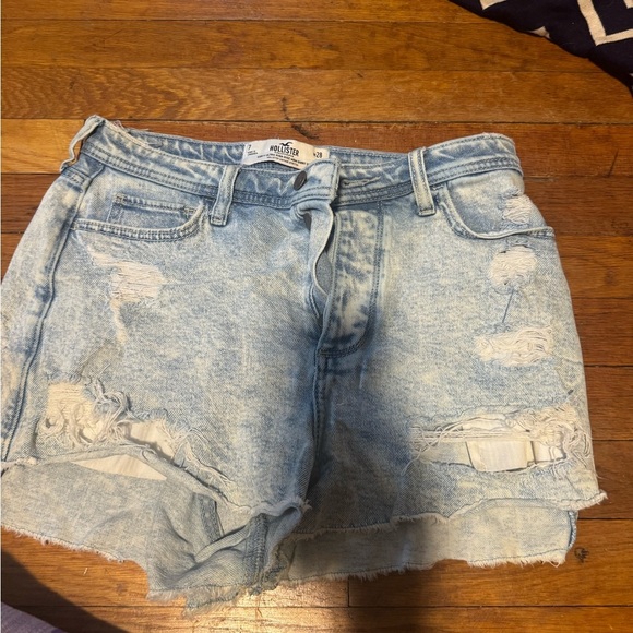 Hollister Pants - Hollister Blue Distressed Jean Shorts